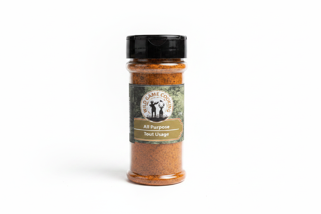 Wild Game Cooking All Purpose Seasoning on white background
