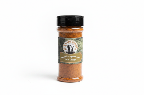 Wild Game Cooking All Purpose Seasoning on white background
